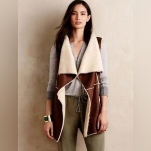New Anthropologie Hei Hei Faux Shearling/Fur Lined Vest XS/S
